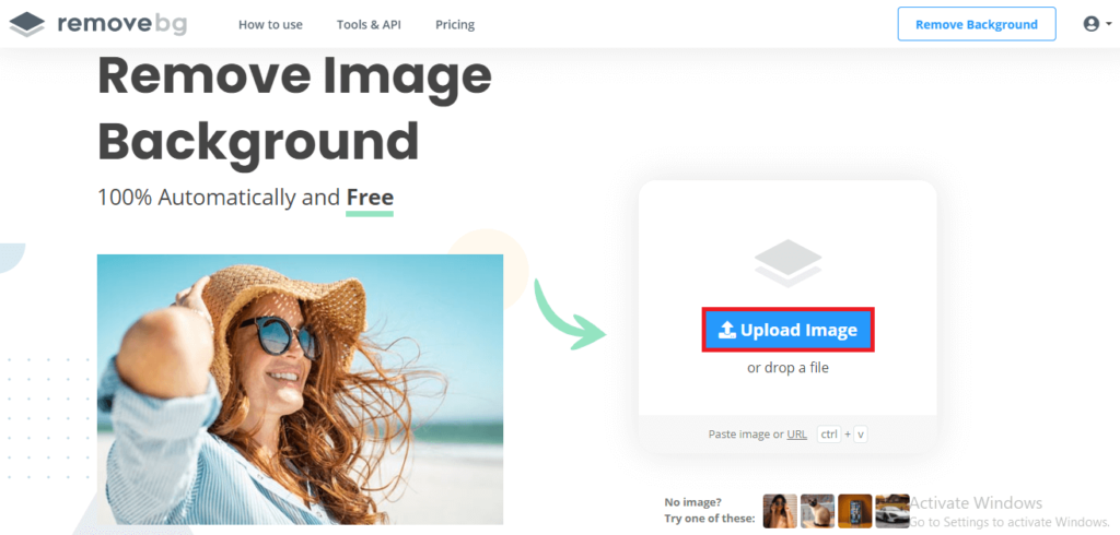 Remove Background from Images online