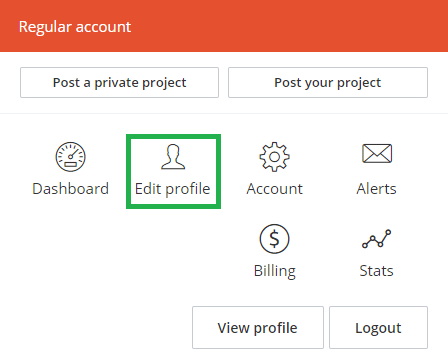 Open “profile creation website”