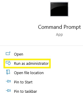 ensure that you are opening the command prompt run as an administrator