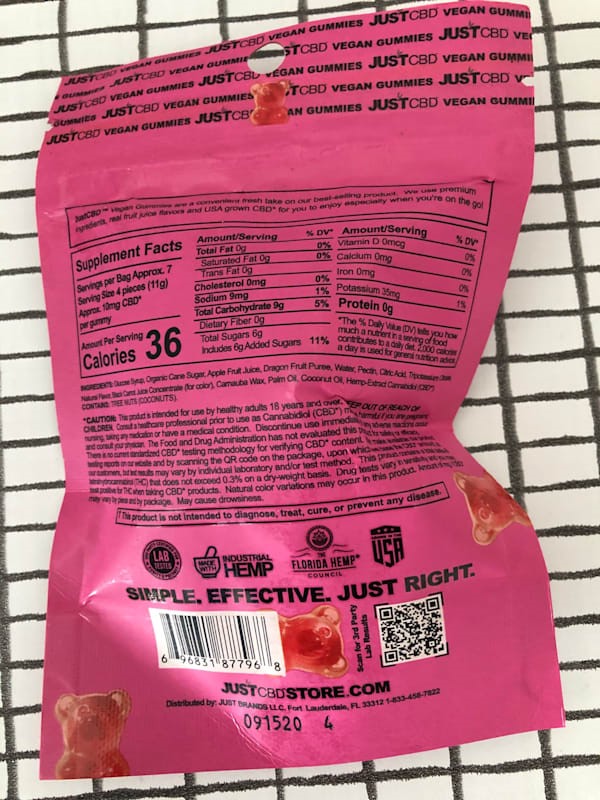 JustCBD Gummies Jar – 750 mg