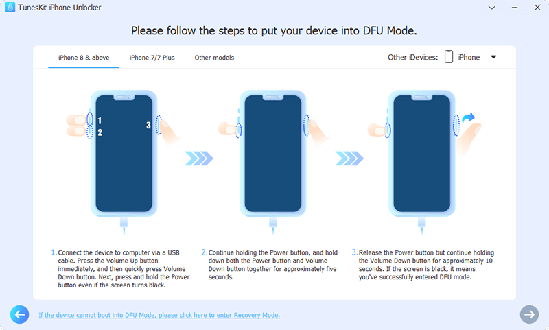 Stage 2. Put iOS Gadget into DFU Mode/Recuperation Mode