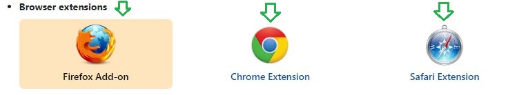 Chrome, Firefox, and Safari Extension