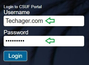 CSUF login procedure is an easy task, just enter a valid username and password