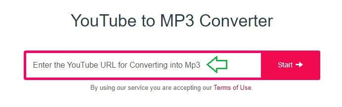 Copy and paste the YouTube video URL for converting into Mp3