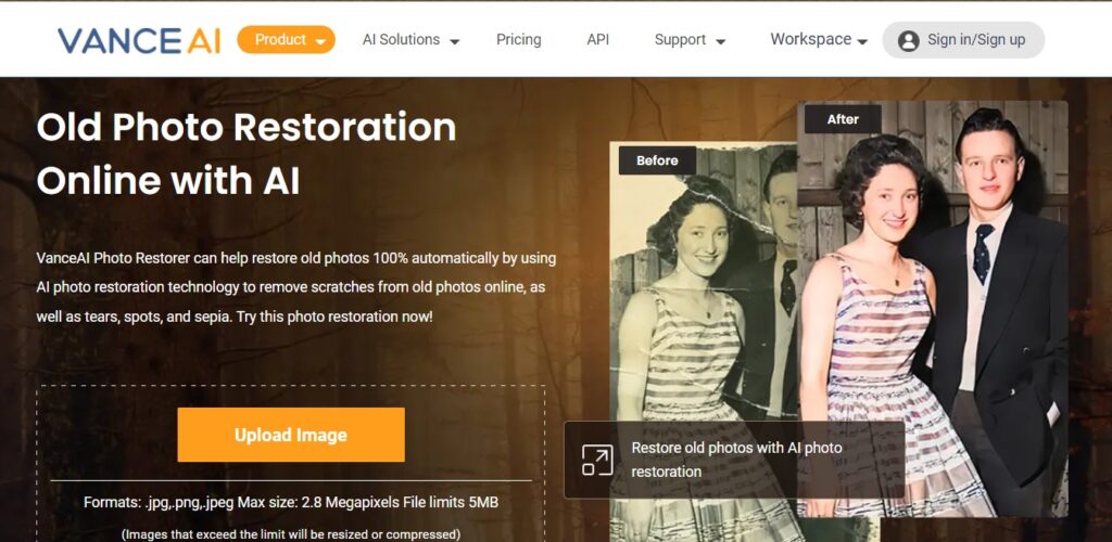 VanceAI Photo Restorer Bring Old Photos Back to Life