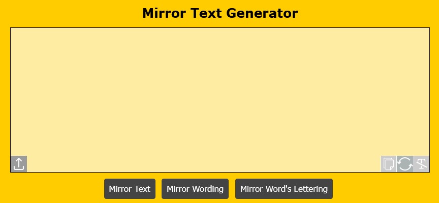 Go To A Mirror Text Generator