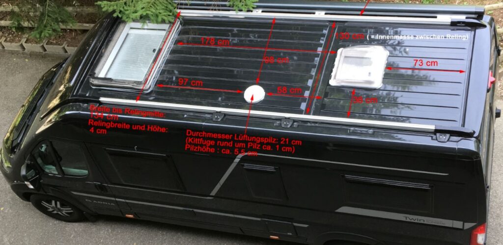 Mount the solar system camper van on the roof rack - a few considerations