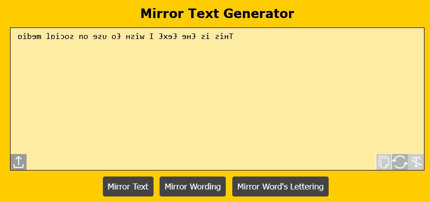 Pick Various Mirroring Mode