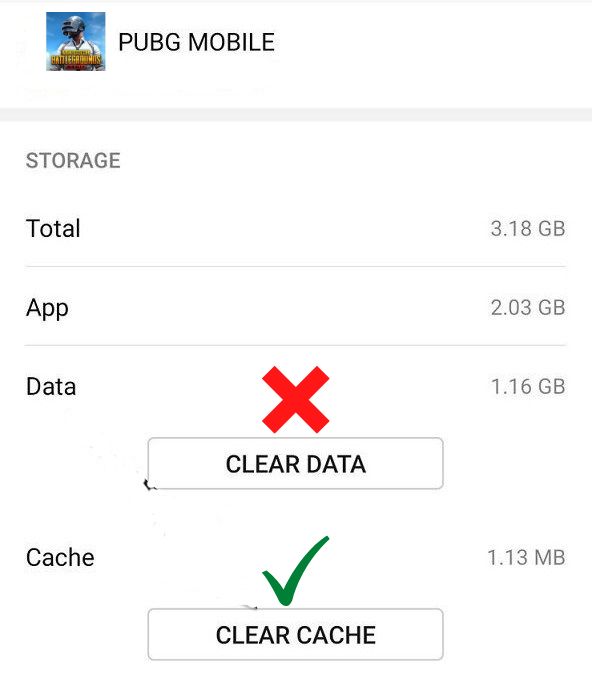Clear the PUBG Mobile game Cache