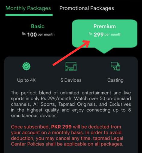 Tapmad TV Premium Subscription