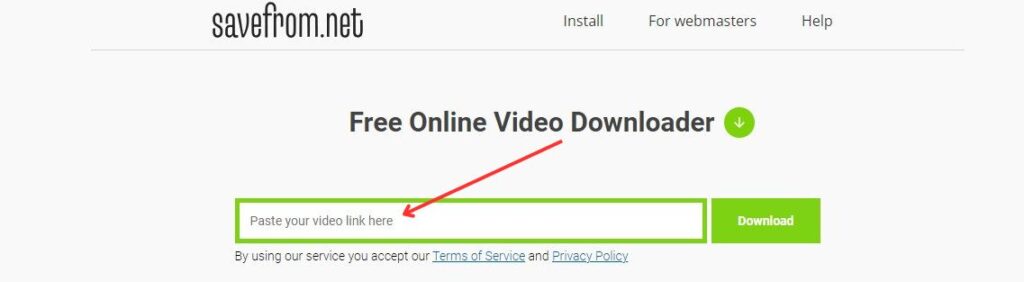 SaveFrom.net Free Online Video Downloader