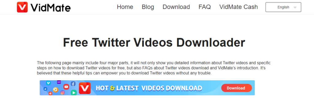 Vidmate App Download Twitter Videos Online