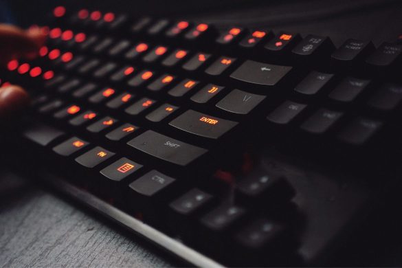 keyboard with lights button
