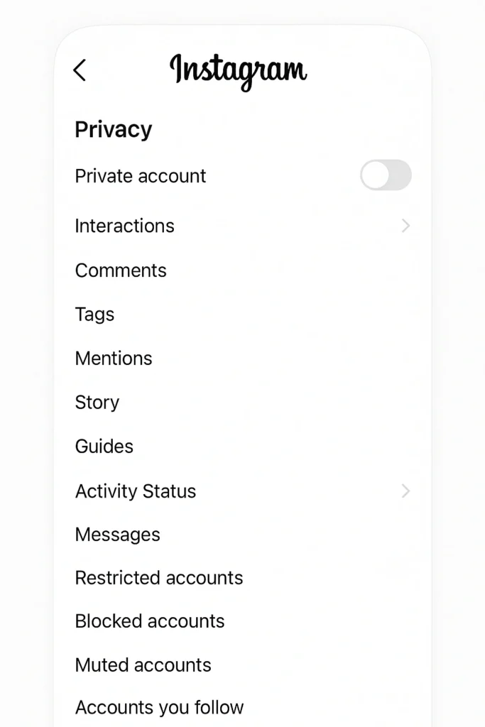 Change Your Profile to Private